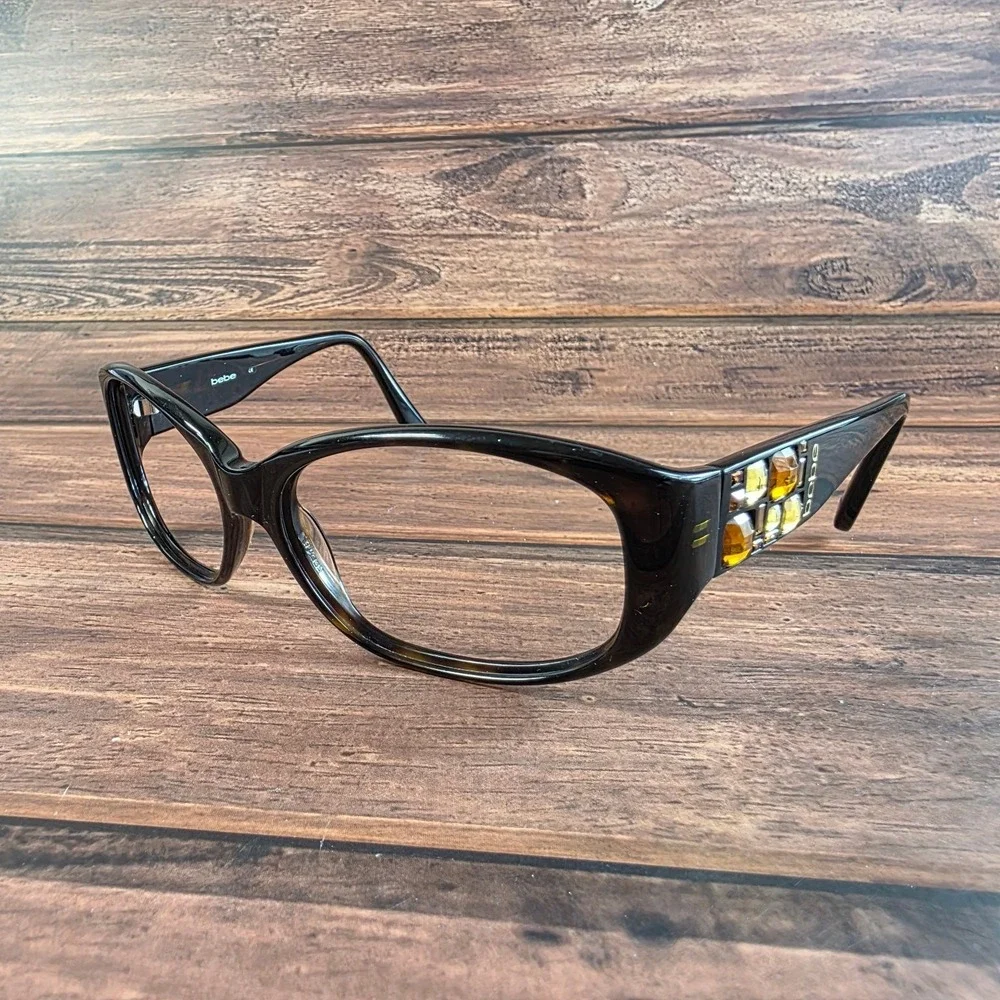 bebe Women's Sunglasses Black Tortoise 120mm‎ Decorative Crystal
